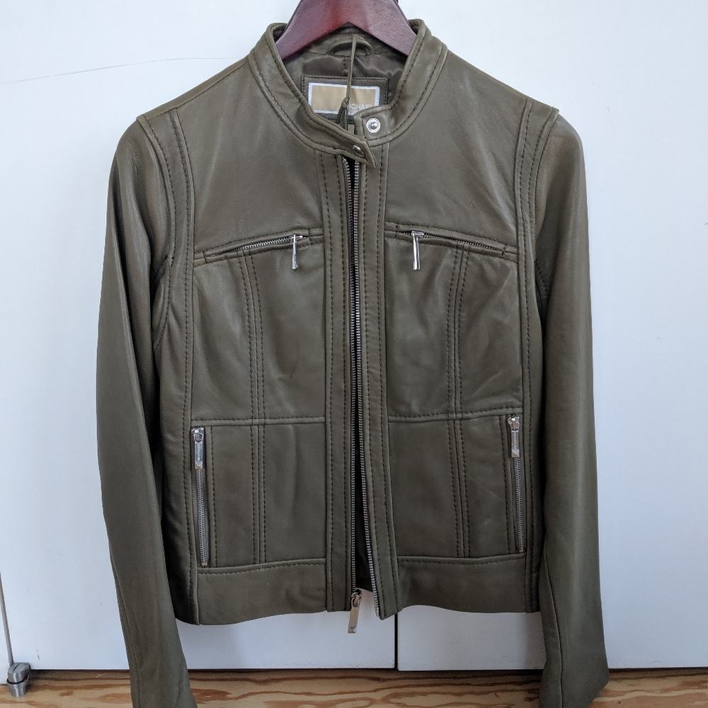Michael Kors leather jacket/ Size S
